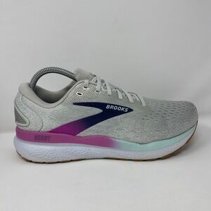 Brooks Ghost 16 Shoes Women's Size 10 Medium B Gray Blue Purple Sneakers